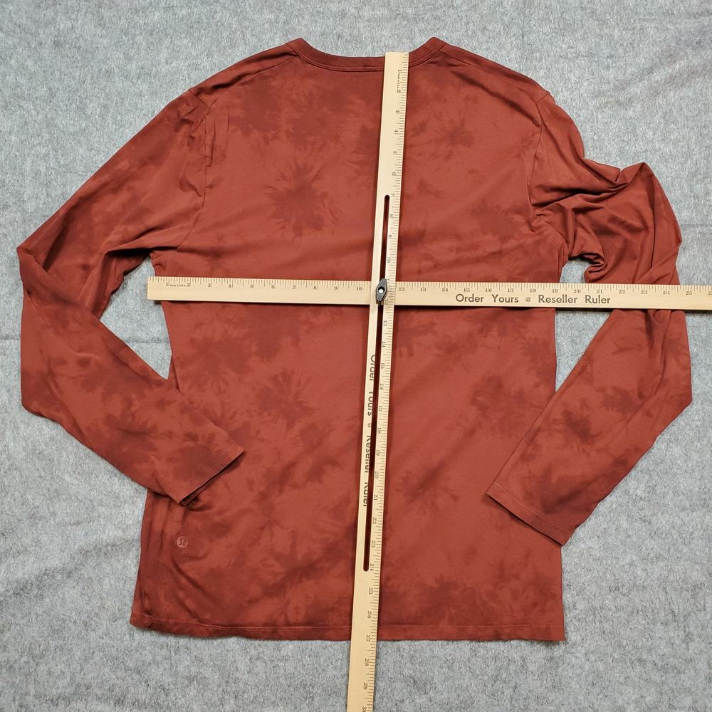 Lululemon Shirt Mens S/M? Fundamental Long Sleeve Shirt Tide Shibori Date Brown - Picture 6 of 7